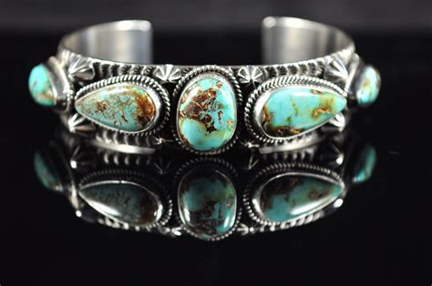 Handmade Bracelet With Natural Turquoise Mountain Turquoise By
