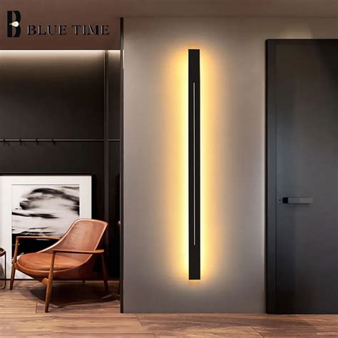Minimalist Modern Led Strip Wall Lights For Bathroom Bedroom Living