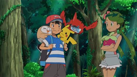 Ash And Mallow With Their Pokémon Pokemon Pinterest Ash
