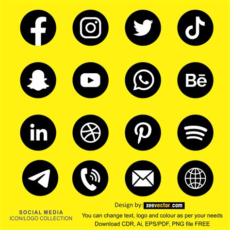 Free Vector Social Media Icons Circle