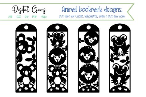 Animal Bookmark Paper Cut Designs Svg Dxf Eps Files 481085 Svgs