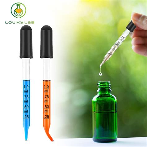 1ml Glass Graduated Dropper Straightelbow Measuring Pipette Essential