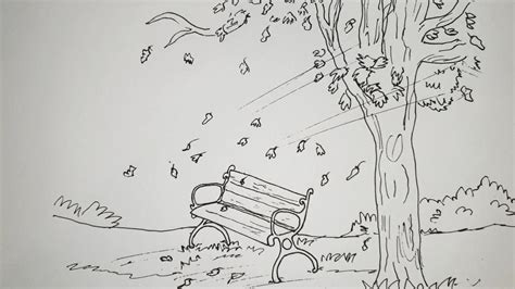 Kako Nacrtati Klupu Pored Jesenjeg Drvetahow To Draw A Bench Beside An