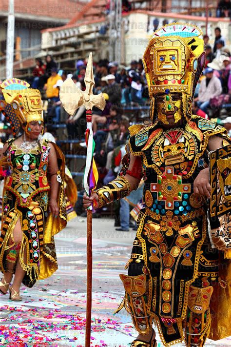 Magical Andes Photography Inca Warrior Dancing At Oruro Carnival