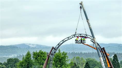 Track work completed for next year's 'Tesla' coaster