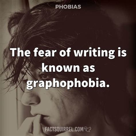 The Fear Of Writing Is Known As Graphophobia Factsquirrel