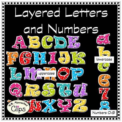 Numbers Clip Letters Clipart Layered Number Cliparts