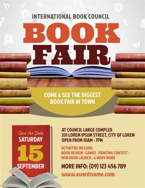 Free Book Fair Flyer Templates Printable Templates