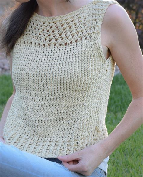 Free Knitting Pattern For Summer Vacation Easy Top Knit Top Patterns