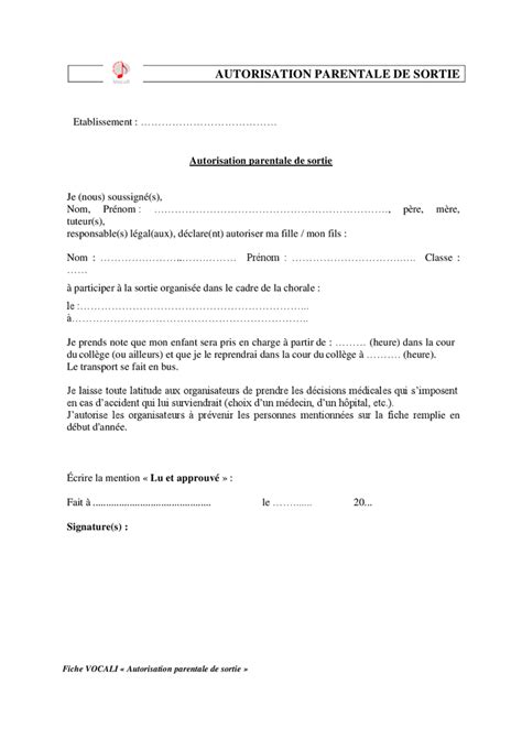 Exemple D Autorisation De Sortie Scolaire Exemple De Groupes My Xxx