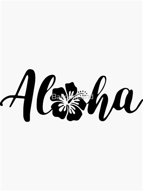Aloha Stickers Sticker For Sale By Balloonland Redbubble