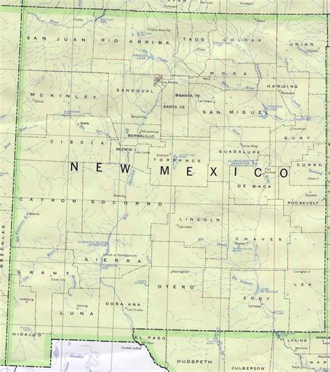 Mapa Político De Nuevo México Tamaño Completo Ex