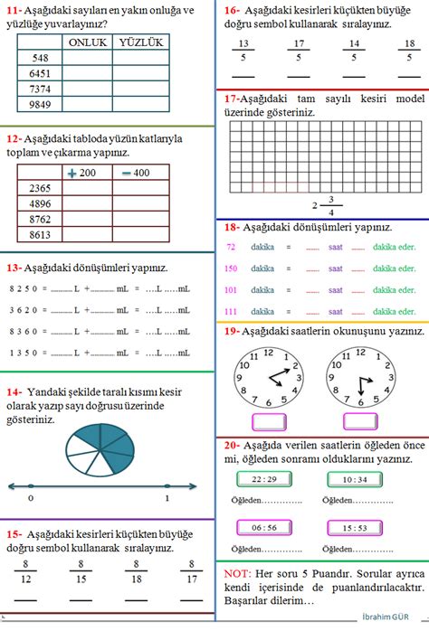 Yks ayt matemati̇k soru cevaplari! Matematik dersi 4.sınıf 2.dönem 1.yazılı sınavı soruları ...