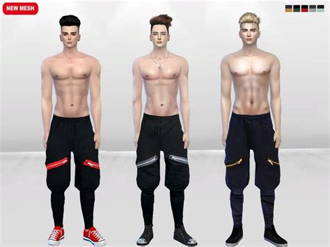 Mclaynesims Chachi Pants Sims 4 Male Clothes Sims 4 Sims