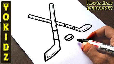 How To Draw Ice Hockey Youtube