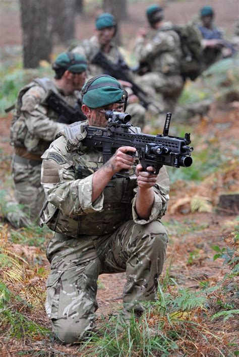 Snafu Royal Marine Commandos On Exercise In British Woodland