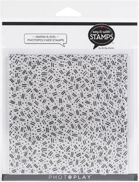 Photoplay Say It With Stamps Die Set Dashes And Dots Background Michaels