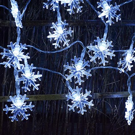 Blue Snowflake Christmas Lights