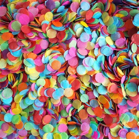 Rainbow Confetti Circles Biodegradable Confetti Festival Themed