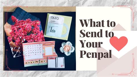 What To Send To Your Penpal Snail Mail Penpal Ideas Youtube