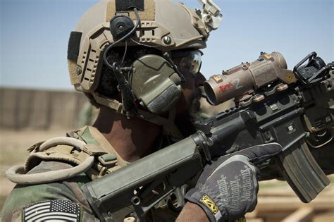 Military Armament Marsoc Operator With His M4