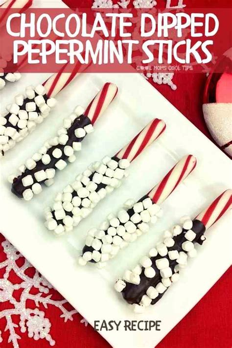 Easy Chocolate Dipped Peppermint Sticks Recipe Cool Moms Cool Tips