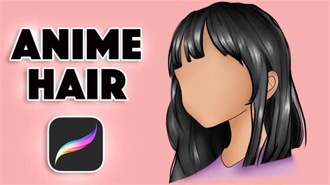 Draw Anime Hair In Procreate Procreate Tutorial For Beginners Youtube