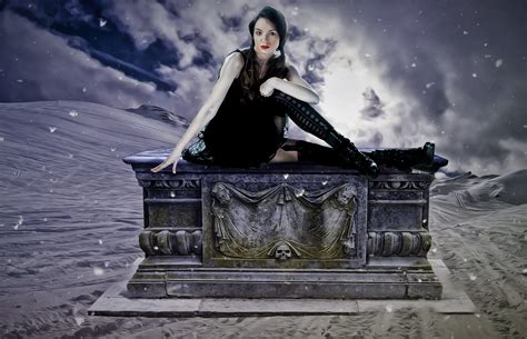 Girl Gothic Woman Fantasy Tombstone Lipstick Wallpaper Coolwallpapersme