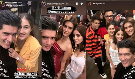 Inside Pics Kriti Sanon Ananya Panday And Sara Ali Khan Steal The Show At Karan Johars Bash