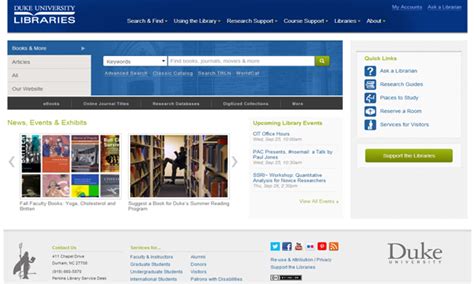 Redesigned Library Website Give It A Test Drive Duke University