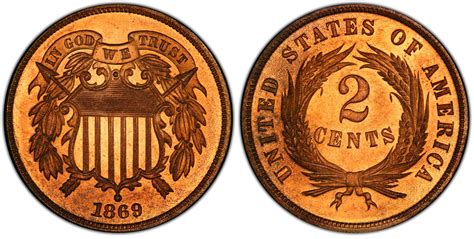 1869 2c Rb Proof Two Cent Pcgs Coinfacts
