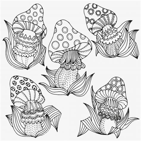 Download information is below the preview images. Fantasy Mushroom Coloring Page - KidsPressMagazine.com