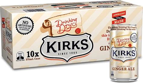 Kirks Dry Drinking Ginger Ale Soft Drink Multipack Cans X Ml