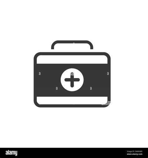 First Aid Case Icon Emergency Medical Equipment Pharmacy Vector Illustration Stock Vector
