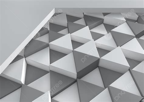 Gray White 3d Stereo Triangle Geometric Rolling Background Ups And