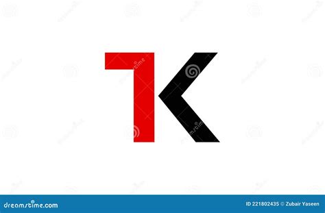 tk and kt or t and k abstract letter mark logo template for business cartoon vector