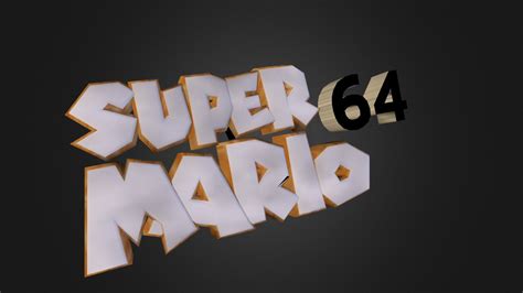Nintendo 64 Super Mario 64 Logo 3d Model By Taylordepauw 7f81db2