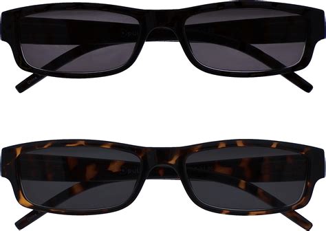the reading glasses company black brown lightweight sun readers value 2 pack uv400 designer