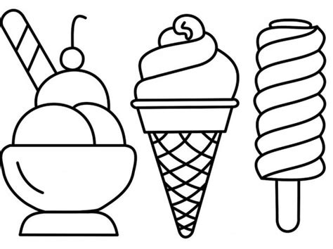 Dibujos De Helados Para Colorear Descargar E Imprimir Colorear Imágenes