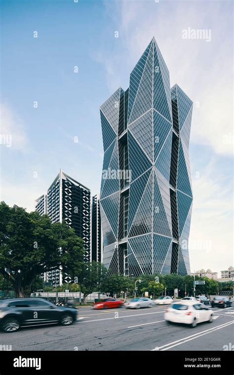 Exterior View Of The China Steel Corporation Headquarters A Skyscraper
