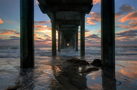 Scripps Pier Sunset San Diego California Photograph By Jordan Fine