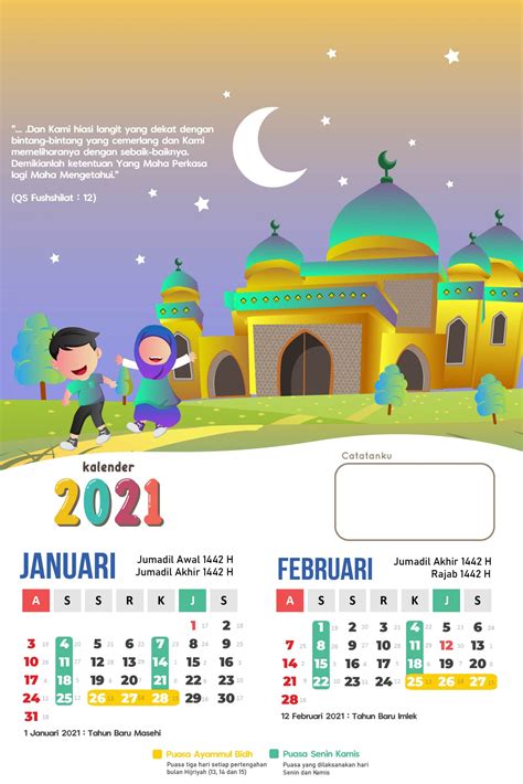 Kalender Anak Muslim 2021 - Kalender Penanggalan Terlengkap