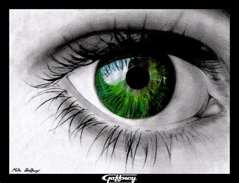 Colored Pencil Green Eye By Thegaffney On Deviantart