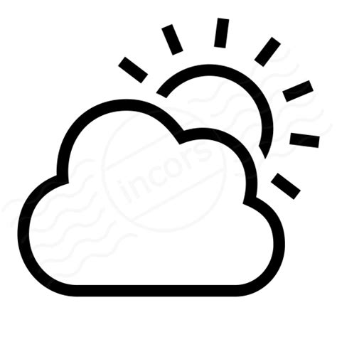 Iconexperience I Collection Cloud Sun Icon