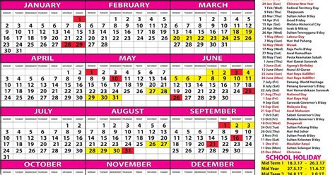 This page contains a calendar of all 2019 public holidays for malaysia. TDS