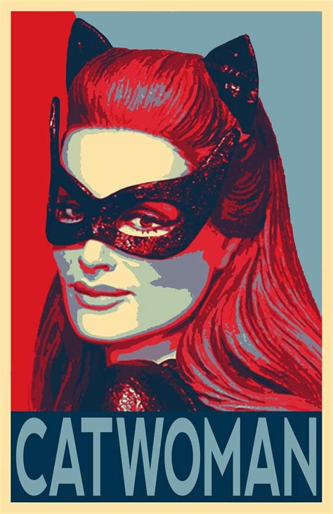 Julie Newmar Catwoman Illustration Superhero Movie Comic Etsy