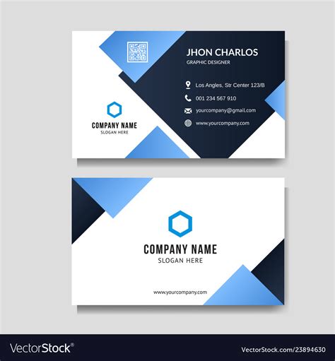 Professional Blue Background Visiting Card Customizable Templates