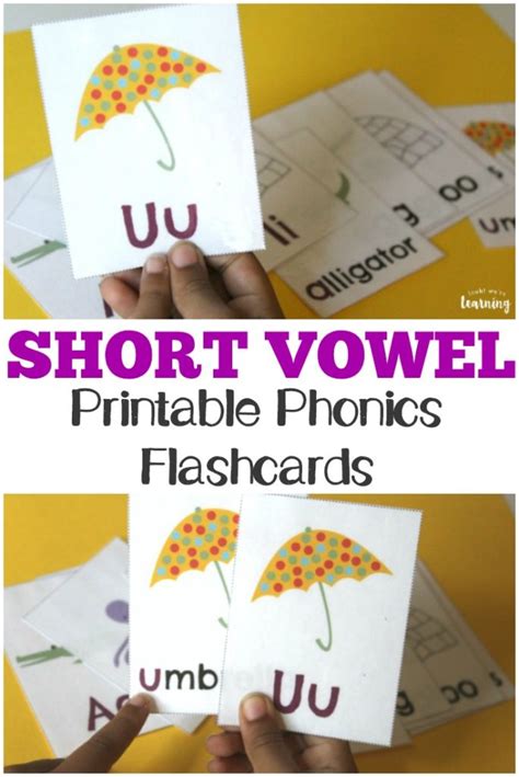 Create chapters, levels, group your questions by noun, verbs and more. Free Short Vowel Printable Phonics Flashcards - Thrifty ...