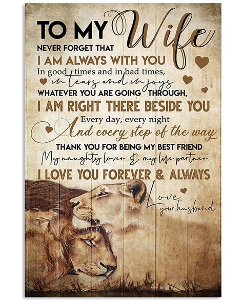 To My Wife Vertical Poster Love Quotes For Wife Love Quotes For Her Personalized T Store