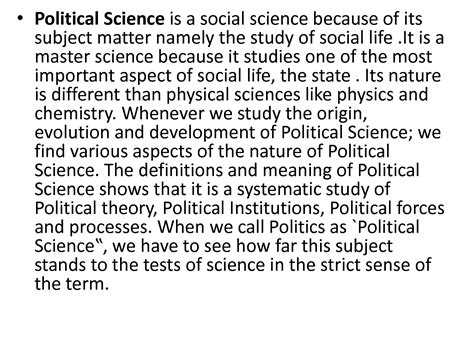Solution Nature Of Political Science Study Material Studypool